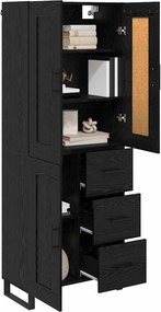 vidaXL Highboard 2 pcs Μαύρη Οξυά 69,5 x 34 x 180 εκ.
