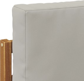 vidaXL Εξωτερικός καναπές Στερεό Ξύλο Ακακίας και Πολυεστέρ