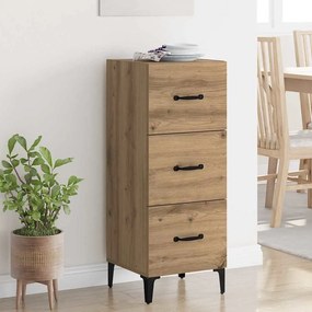 vidaXL Πλαϊνό γραφείο με συρτάρι Artisan Oak 34,5 x 34 x 90 εκ.