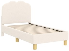 vidaXL Κρεβατική βάση για παιδιά με προσκέφαλο Κρεμ 70 x 140 cm