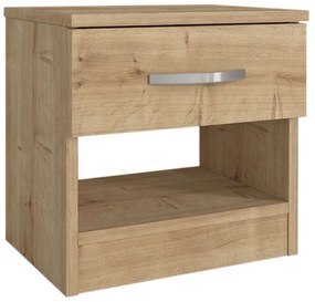 Κομοδίνο Lube Megapap χρώμα sapphire oak 40x28,2x40εκ.