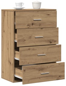 vidaXL Πλαϊνό γραφείο artisan δρυς 60 x 31 x 84 εκ Επεξεργασμένο ξύλο