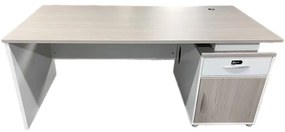 Γραφείο εργασίας Armadi με ντουλάπι σε Sonoma - Λευκό 140x70x75εκ 140x70x75 εκ.