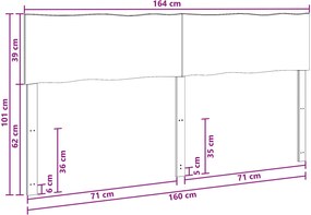 vidaXL Κεφαλάρι με φυσική άκρη ROSTOCK Φυσικό 160 εκ.