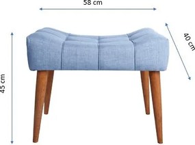 Πουφ Σκαμπό Μπλε Indigo NEW COOL 40x58x45