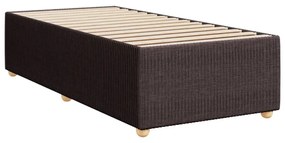 Κρεβάτι Boxspring με Στρώμα Σκούρο Καφέ 90x200 εκ. Υφασμάτινο - Καφέ