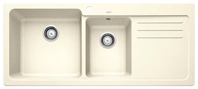 Blanco Naya 8 S Jasmine SILGRANIT™ PuraDur™ Γρανιτένιος Νεροχύτης Ένθετος με 2 Γούρνες και Ποδιά Δεξιά 116x50cm