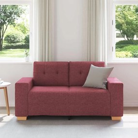 vidaXL Καναπές Διθέσιος Κόκκινος 160 x 77 x 82 εκ. Ύφασμα