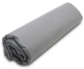 Κατωσέντονο Menta με λάστιχο 19 Dark Grey Διπλό (160x200+40)