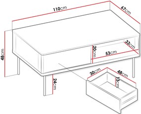 Τραπεζάκι σαλονιού Epiro EP-08