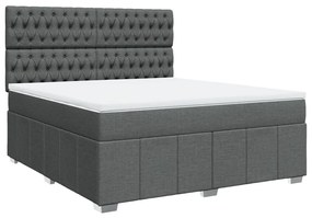 ΚΡΕΒΑΤΙ BOXSPRING ΜΕ ΣΤΡΩΜΑ ΣΚΟΥΡΟ ΓΚΡΙ 180X200 ΕΚ ΥΦΑΣΜΑΤΙΝ 3294055