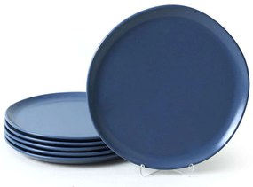 Πιάτο Ρηχό (Σετ 6Τμχ) 275KRM2392 28cm Blue Hermia Κεραμικό