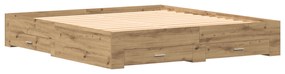 vidaXL Κρεβάτι με Συρτάρια Artisan Oak 180x200 cm Επεξεργασμένο Ξύλο