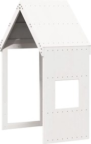 vidaXL Κουκέτα με Οροφή Λευκό 75x190 εκ. από Μασίφ Ξύλο Πεύκου