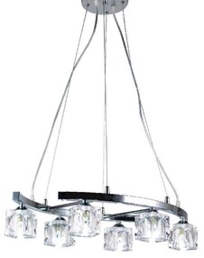 Φωτιστικό Οροφής Crystal AD00836A Clear Metal, Glass