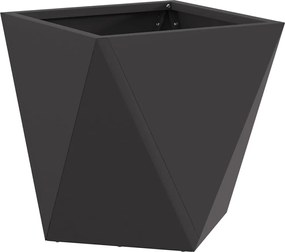 vidaXL Γλάστρα 2 pcs Μαύρο 30 x 30 x 30 cm Ατσάλι