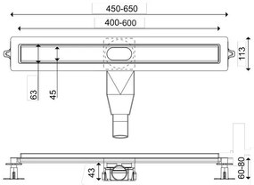 Κανάλι ντους Wirquin Flat Linear I