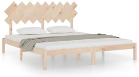 vidaXL Πλαίσιο Κρεβατιού 180 x 200 εκ. Μασίφ Ξύλο Super King Size