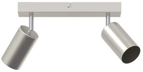 vidaXL Σποτ οροφής Βουρτσισμένο νικέλιο 26 x 5.5 x 16.5 εκ Ατσάλι