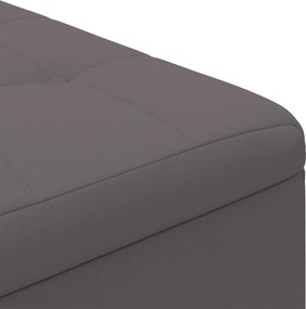 vidaXL Οθωμανικό αποθήκευσης Γκρι 80 x 80 x 45 cm Τεχνητό δέρμα