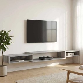 vidaXL Κρεμαστός θρανίο τηλεόρασης Επιτοίχιο Γκρι Sonoma