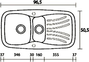 Sanitec Classic 309 (97×51) - Γρανιτένιος νεροχύτης - Granite TERRACOTTA