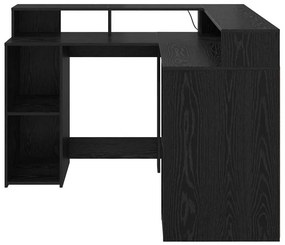 VidaXL Γραφείο Μαύρη Οξυά 130 x 130 x 91 εκ. Επεξεργασμένο ξύλο