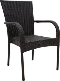 Τραπεζαρία Cellin σετ 7τεμ pe καφέ-μέταλλο 160x80x77 εκ.