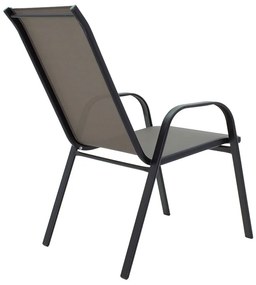 Πολυθρόνα Calan μέταλλο μαύρο-textilene μαύρο 55x75x90 εκ