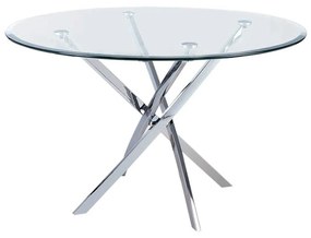 Τραπέζι Posto EM926 Φ120X73 cm Metal, Glass