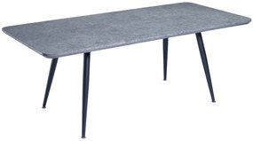 Rosa τραπέζι επεκτεινόμενο 160(200)x90εκ. Cement-Μαύρο