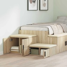 vidaXL Ντουλάπι αποθήκευσης 2 pcs Δρύς Sonoma 127 x 41 x 40 εκ