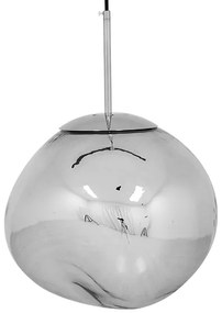 01464 GloboStar® GLOBOSTAR® DIXAR 01464 Μοντέρνο Κρεμαστό Φωτιστικό Οροφής με Ντουί 1 x E27 AC 220-240V IP20 - Γκρι &amp; Ασημί - Μ36 x Π36 x Υ45cm