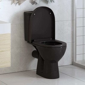 vidaXL Κάλυμμα Λεκάνης με Soft Close &amp; Quick Release Μαύρο