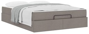 vidaXL Σκελετός Κρεβατιού Taupe 140 x 200 cm ύφασμα