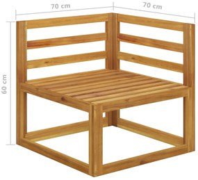 vidaXL Παγκάκι Κήπου Διθέσιο με Λευκά Κρεμ Μαξιλάρια