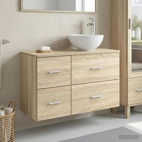 vidaXL Σετ Επίπλων Μπάνιου 2 pcs Sonoma Δρυς Επεξεργασμένο Ξύλο