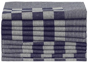 vidaXL Πετσέτες Κουζίνας 10 τεμ. Μπλε / Λευκό 50 x 70 εκ. Βαμβακερές