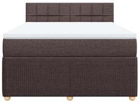 ΚΡΕΒΑΤΙ BOXSPRING ΜΕ ΣΤΡΩΜΑ ΣΚΟΥΡΟ ΚΑΦΕ 140X190 ΕΚ. ΥΦΑΣΜΑΤΙΝΟ 3289754