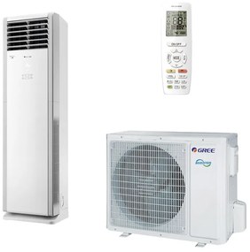 Κλιματιστικό στήλης Gree GVH24AMXF-K6DNC7A, 24000 BTU, 46 m2, A++, Wi-Fi, R-32, Λευκό
