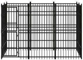 Κλουβί Σκύλου Εξωτερικού Χώρου 5,53 μ² από Ατσάλι - Μαύρο