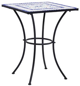 Τραπέζι Bistro «Μωσαϊκό» Μπλε/Λευκό 60 εκ. Κεραμικό