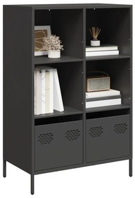 Ντουλάπι Μαύρο 68x39x103,5 εκ. από Χάλυβα - Μαύρο