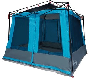 vidaXL Σετ Σκηνών Κατασκήνωσης με στέγη 2 pcs Μπλε Ταφτάς και Υφάσματα