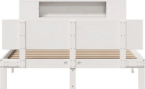 vidaXL Κρεβάτι Βιβλιοθήκη Χωρίς Στρώμα 120x200 εκ Μασίφ Ξύλο Πεύκο