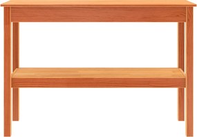 vidaXL Τραπέζι κονσόλας Κερωμένο καφέ 110 x 40 x 75 cm Στερεό πεύκο