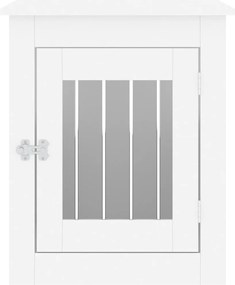 vidaXL Κλουβί Σκύλου Λευκό 55 x 75 x 65 εκ. από Επεξεργασμένο Ξύλο