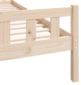 vidaXL Πλαίσιο Κρεβατιού 75 x 190 εκ. από Μασίφ Ξύλο Small Single