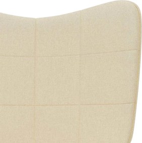 vidaXL Πολυθρόνα Relax Κρεμ Υφασμάτινη