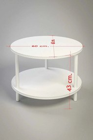 Σετ Τραπεζιών Σαλονιού Λευκό / Ανθρακί LOSONO 60x43